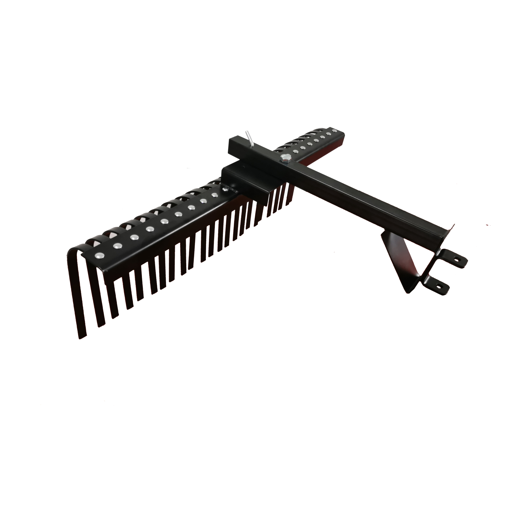 Field Tuff Sleeve Hitch Landscape Rake - 48in. Width, 24 Heat-Treated Tines, Heavy-Duty Coating, Model# FTF-48SHLR